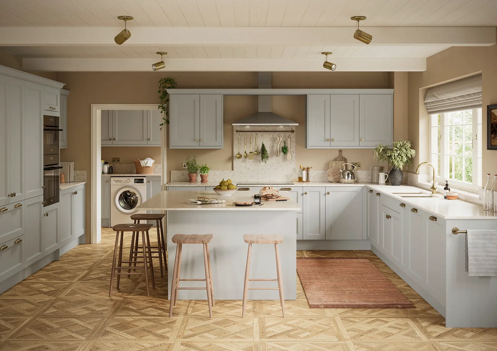 Shaker kitchen with Arundel Light Grey doors